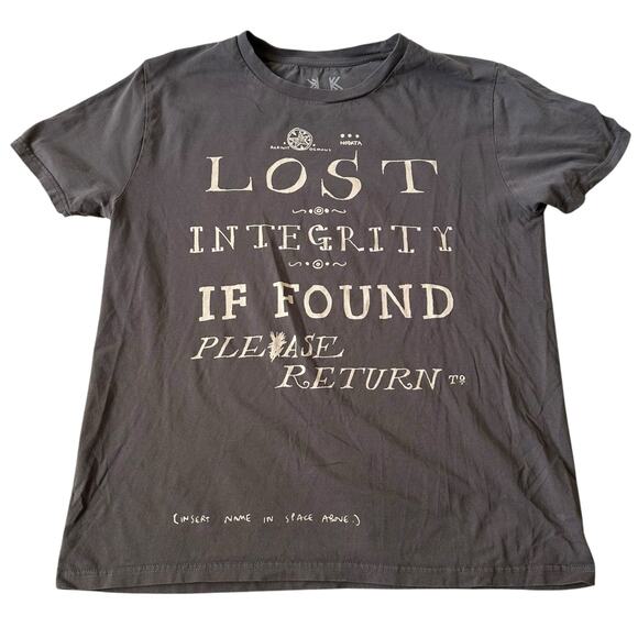 RADIOHEAD W.A.S.T.E. Clothing Waste Clothing Gray Tee Crew Neck T-Shirt Size L - Picture 1 of 7